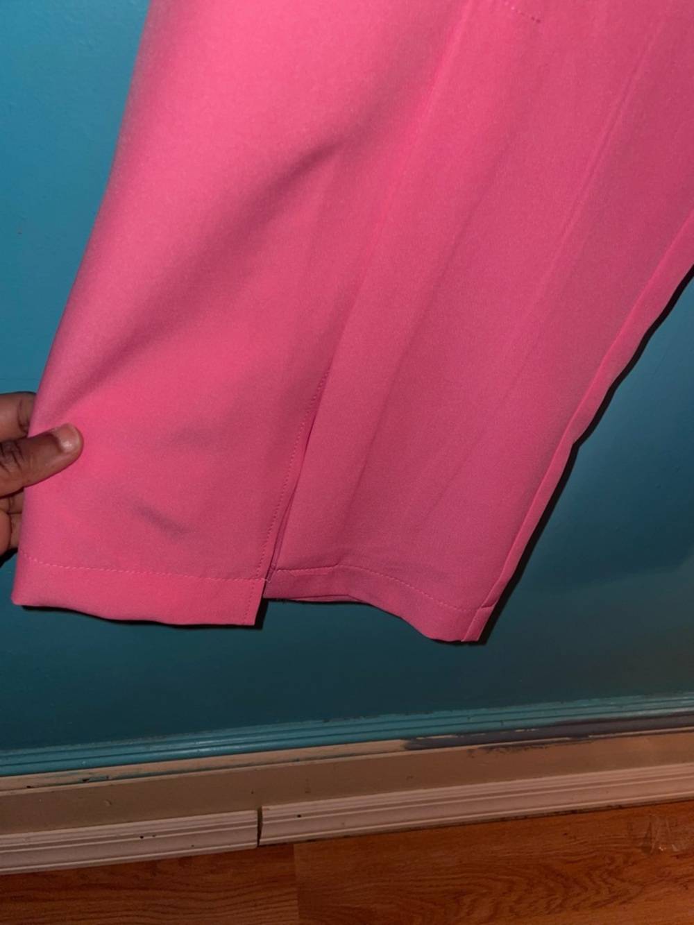 Women’s Pink Two-Piece Blazer and Wide-Leg Pant Set - Picture 6 of 14